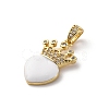Brass Cubic Zirconia Pendants ZIRC-H122-01G-3