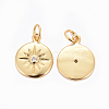 Brass Charms LS-X-ZIRC-L070-63G-2