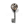 Retro Key Alloy Brooches for Backpack Clothes JEWB-V004-01A-2