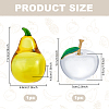 2Pcs 2 Styels Glass & Alloy Sculpture Figurine DJEW-PH0001-55-2