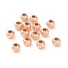 Rack Plating Brass Spacer Beads KKB-I709-03D-RG-2