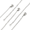 10Pcs 304 Stainless Steel Cable Chain Necklaces Set for Men Women MAK-YW0002-01P-3