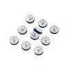 Brass Grade A Rhinestone Spacer Beads RSB035NF-15-5