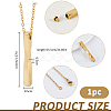 304 Stainless Steel Twisted Rectangle Pendant Urn Ashes Necklaces NJEW-WH0036-029G-2