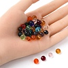 Faceted Rondelle Transparent Glass Beads GLAA-YW0001-84B-3