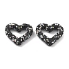 Heart Shape Polymer Clay Rhinestone Beads CLAY-NH0001-09B-04-1