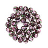 1 Strand Handmade Lampwork Inner Flower Rondelle Beads Strands LAMP-TA0002-72B-1