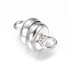 Column Brass Magnetic Clasps with Loops X-KK-M064-P-NR-2