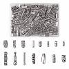 150Pcs 15 Style Tibetan Style Alloy Tube Beads FIND-SZ0001-16-RS-1