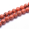 Sea Shell and Synthetic Turquoise Assembled Beads Strands G-G758-12-4mm-1