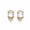 Brass Micro Pave Clear Cubic Zirconia Peg Bails Charms KK-T056-95G-NF-1