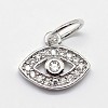 CZ Brass Micro Pave Cubic Zirconia Evil Eye Charms X-ZIRC-L018-10P-1