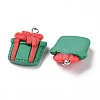 Christmas Opaque Resin Pendants RESI-G028-02P-3