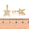 Brass Micro Pave Cubic Zirconia Pendants KK-N257-63G-3