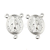 Brass Rosary Center Pieces Oval with Virgin Mary Chandelier Component Links KK-L208-12P-1