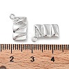 Brass Micro Pave Clear Cubic Zirconia Charms KK-F871-42P-3