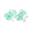 Transparent Spray Painted Glass Beads GLAA-I050-11F-2