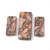 Synthetic Gold Line Regalite/Imperial Jasper/Sea Sediment Jasper Pendants X-G-S328-002D-2