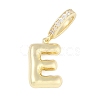 Brass Micro Pave Clear Cubic Zirconia Pendants KK-M289-01E-G-1