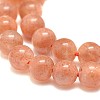 Natural Sunstone Beads Strands G-F674-09-6mm-3