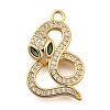 Brass Micro Pave Cubic Zirconia Pendants X1-KK-B147-06B-G-1
