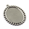 Tarnish Resistant Pendant Cabochon Settings X-STAS-Q194-17-2