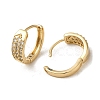 Brass Micro Pave Cubic Zirconia Hoop Earring EJEW-L271-20KCG-03-2