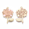 Transparent Epoxy Resin Pendants X-ENAM-Q437-059C-NR-2