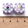 Printed Opaque Acrylic Beads SACR-A009-01B-3