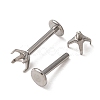 304 Stainless Steel Prong Earring Settings SA-CBA8B85-11B-02-3