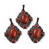 Natural Mixed Stone Rhombus Pendants G-K363-02R-2