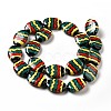 Handmade Printed Porcelain Beads PORC-F005-01C-5