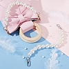 PandaHall Elite 2Pcs 2 Colors Resin Imitation Pearl Bead Bag Straps FIND-PH0008-24B-2