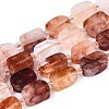 Natural Hematoid Quartz/Ferruginous Quartz Beads Strands G-T138-26A-04-4