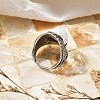 Natural Howlite Adjustable Rings RJEW-I108-03AS-10-3
