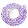 Frosted Spray Painted Glass Beads Strands X-GLAA-N035-03B-C11-2