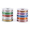 10 Rolls 10 Colors 3-Ply Round Metallic Cord Sets MCOR-TAC001-02-1