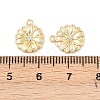 Brass Micro Pave Clear Cubic Zirconia Charms KK-G544-07G-02-3