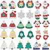 60pcs 15 styles Christmas Theme Alloy Enamel Pendants ENAM-SC0005-56-1