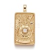 Brass Micro Pave Clear Cubic Zirconia Pendants X-ZIRC-Z004-01H-1