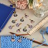 12Pcs 3 Styles Alloy Enamel Zipper Pull Pendant Decorations HJEW-FG00017-4