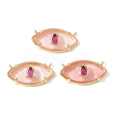 Cherry Quartz Glass Pendants X-KK-C255-22G-04-1