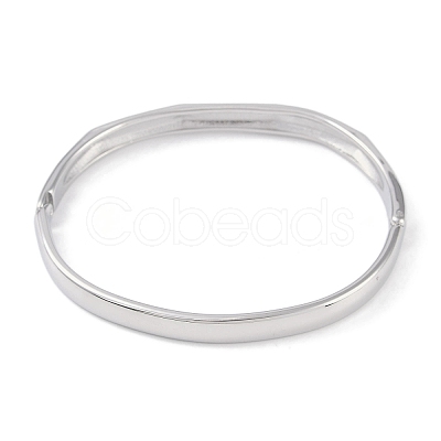 Non-Tarnish 304 Stainless Steel Faceted Ring Hinged Bangles for Women BJEW-C071-16P-1