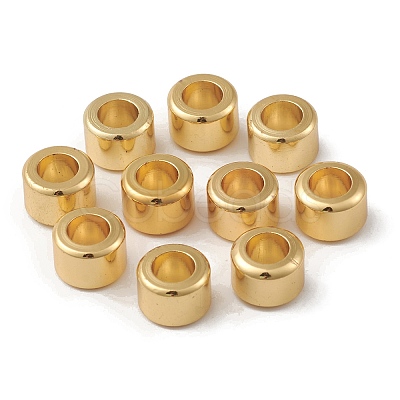 Rack Plating Brass European Beads KK-G452-37G-1