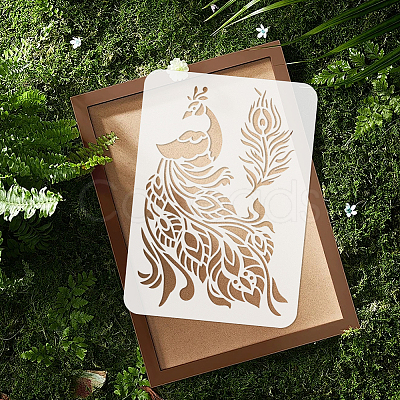 PET Hollow Out Drawing Painting Stencils DIY-WH0673-032-1