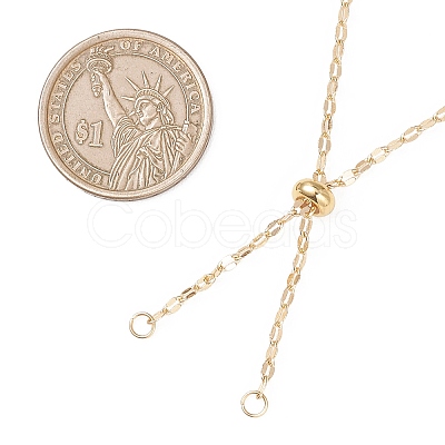 2.5MM Brass Dapped Chain Slider Necklace Making AJEW-JB01545-01-1