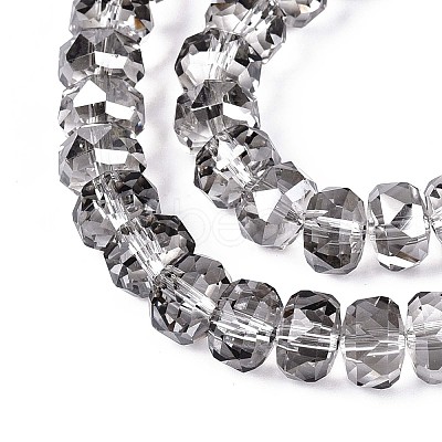 Electroplate Transparent Glass Beads Strands EGLA-N022-04A-D02-1