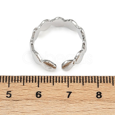 Brass Adjustable Cuff Rings for Women RJEW-B132-01A-P-1