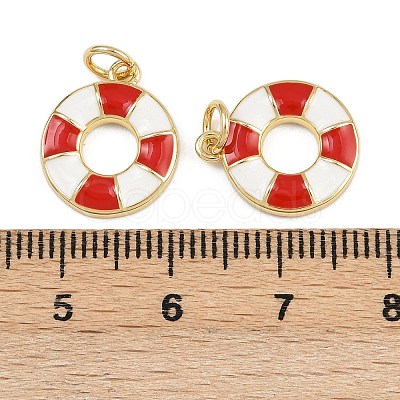 Brass Enamel Charms KK-L240-29G-02-1