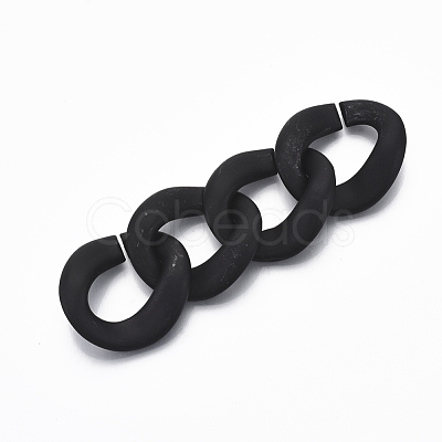 Spray Painted CCB Plastic Linking Rings CCB-R104-05B-01-1